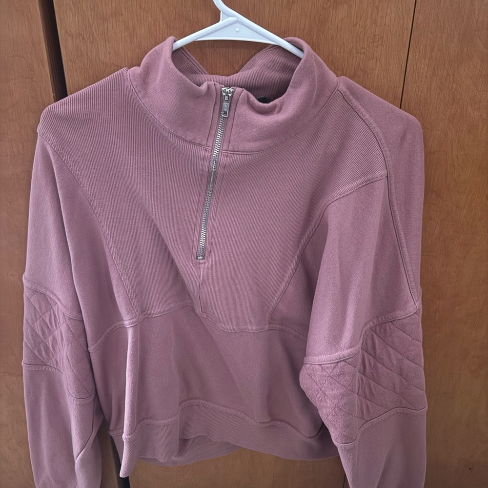 Pink quarter zip